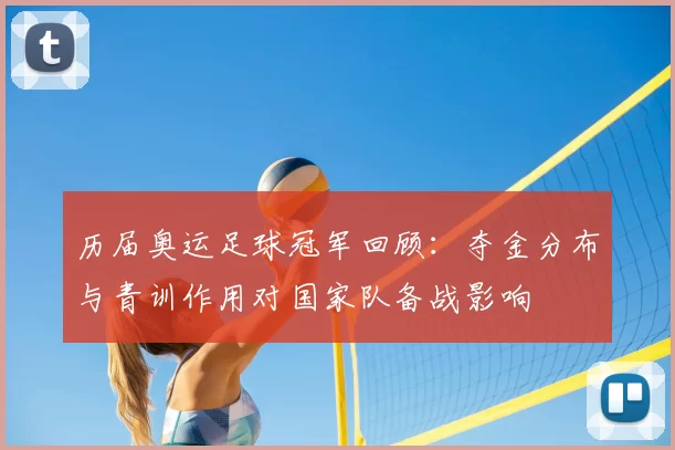 历届奥运足球冠军回顾：夺金分布与青训作用对国家队备战影响